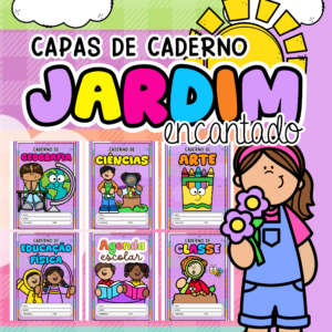 Kit Capas de Caderno Jardim Encantado