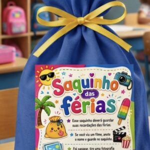 Cartão para saquinho das Férias