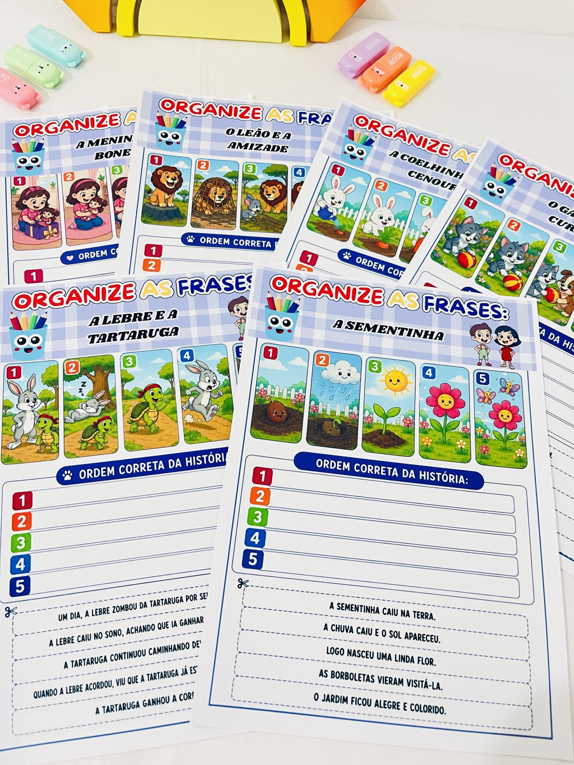 Organize as frases. - Imagem 4