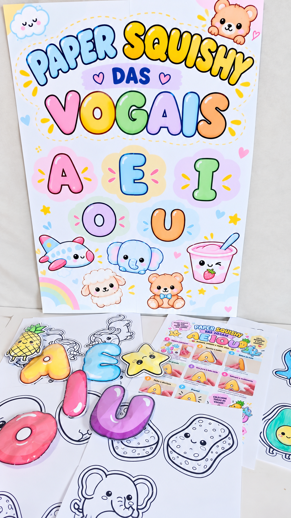 🌈 PAPER SQUISHY DAS VOGAIS