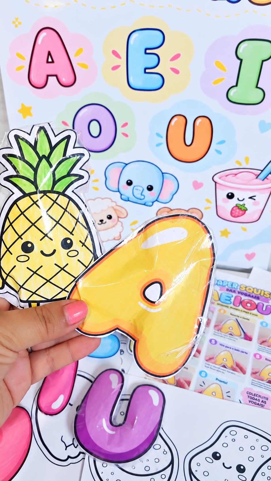 🌈 PAPER SQUISHY DAS VOGAIS - Imagem 2